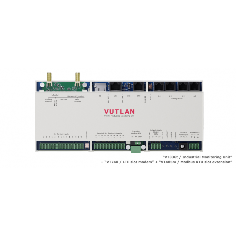 VT336t DIN Rail Monitoring Unit
